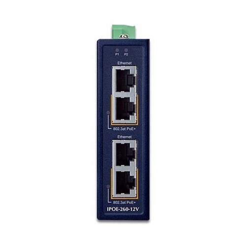 産業用PoE+インジェクター 2ポート