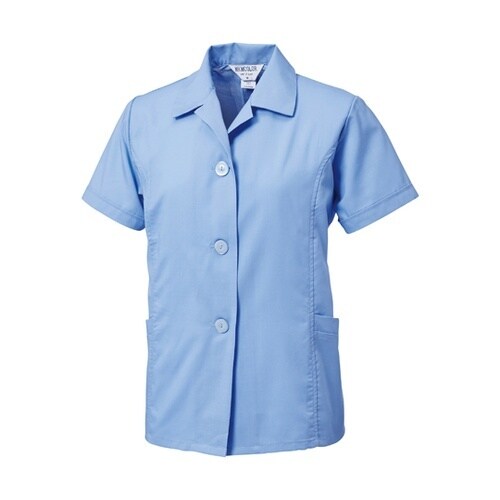 女性用事務服(半袖) サックス L 36