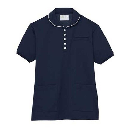 レディスケアワークシャツ ネイビー L(