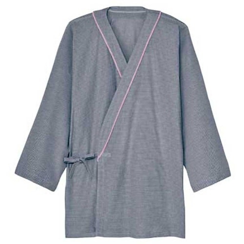 ニット患者衣 甚平 ダークネイビー LL