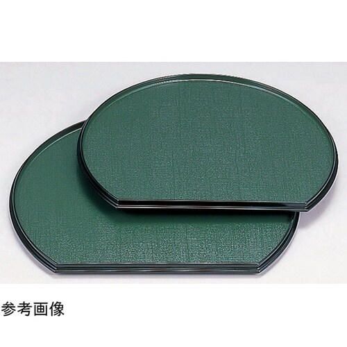 耐熱FRP 尺2 半月盆 グリーン布目/