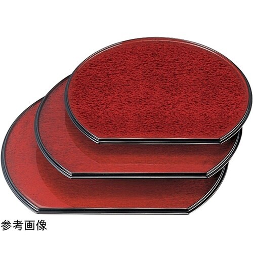 尺2 半月両面盆 後藤塗毘沙SL/裏布目