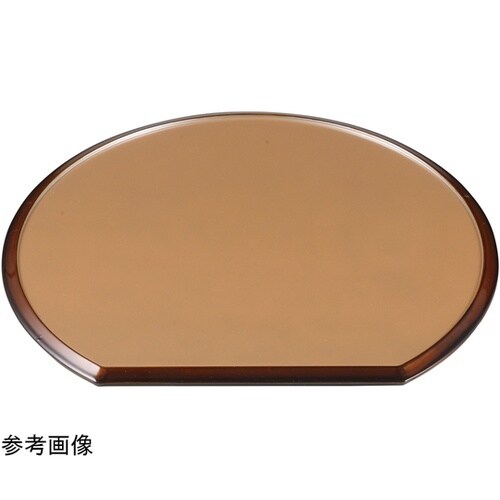尺3 宴半月両面盆 銀透渕べっ甲/黒塗