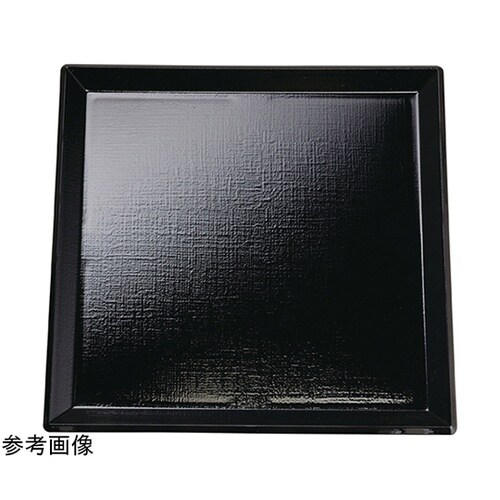 耐熱A)尺2 羽反布目角盆 黒SL 15