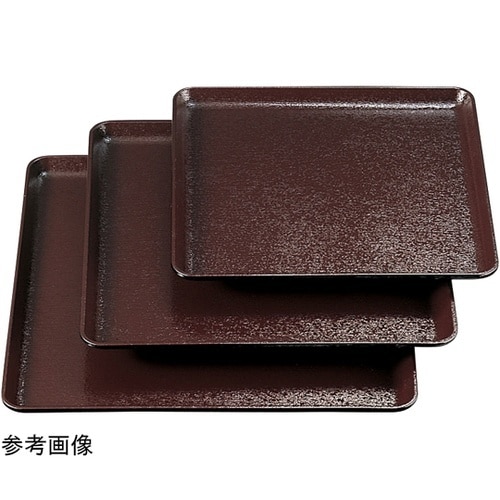 耐熱FRP)尺0 木目角盆 茶SL 16