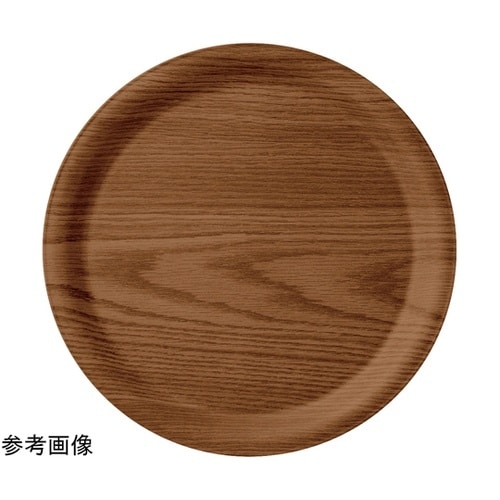 耐熱木)φ32cm 丸トレー ダークブラ