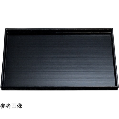 木)尺3 千筋長手盆 黒 1728081
