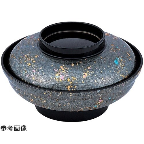 6.5寸 大輪浅型丼 銀光彩 内黒 32