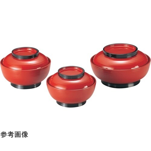 TA6寸 乱引三日月丼 朱ツバ黒 336