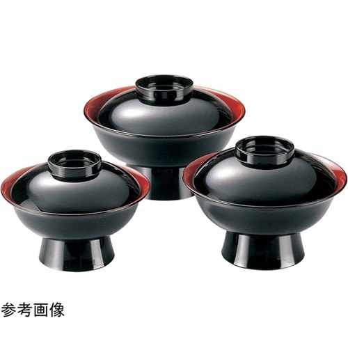6.0寸 飛龍椀(蓋親)黒内朱 3310
