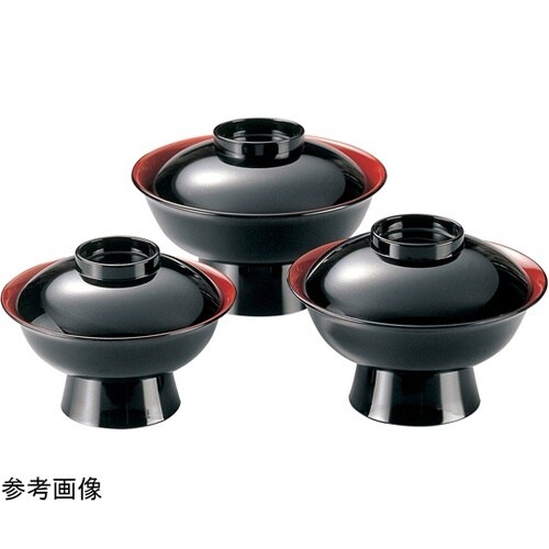 8.0寸 飛龍椀(蓋親)黒内朱 3012