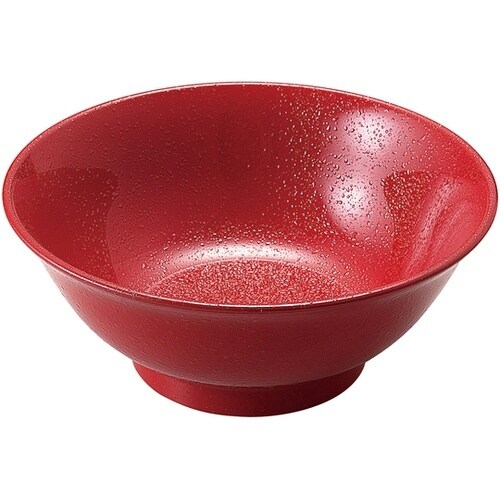 耐熱 7寸 ラーメン鉢 紅赤クリヤータタ