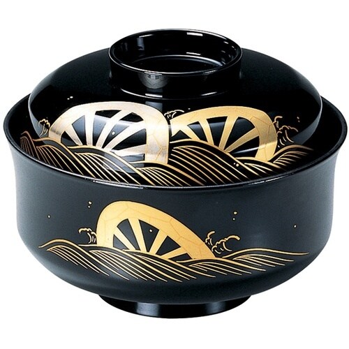 4.5寸 天竜寺椀 黒御所車 33604
