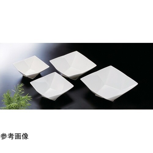 メラミン 37cm 折紙盛鉢 ホワイト