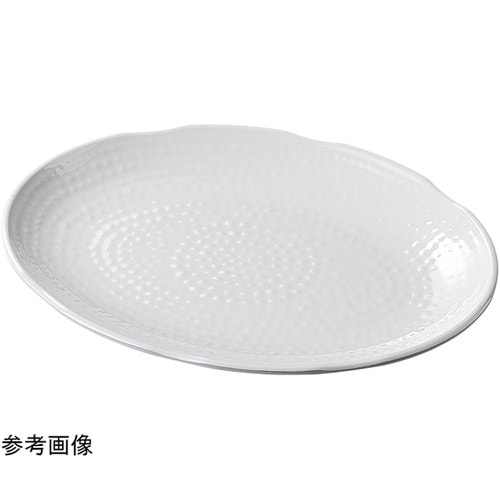 メラミン 40.5cm 小判盛皿 ホワイ