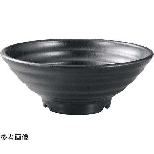 φ25.0 長寿太ロクロ目麺鉢 黒マット