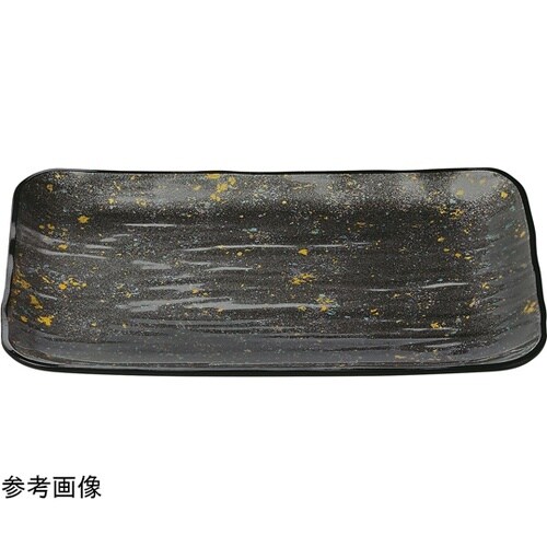 尺2寸 長角大宝盛皿 銀光彩/黒干漆 5