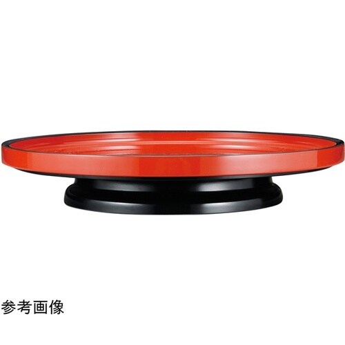 尺3 回転盛皿 朱天黒 50010580