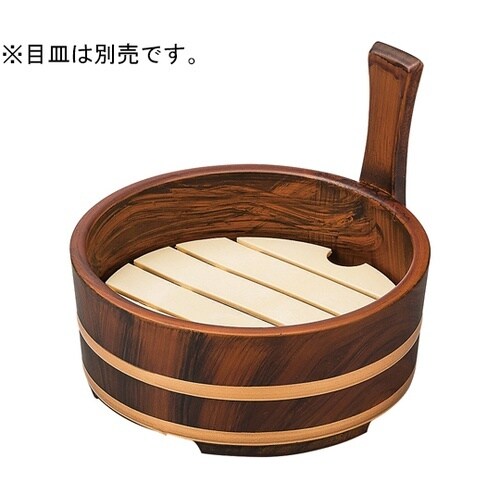 6寸 片手桶 本体ブラウン刷毛目 510
