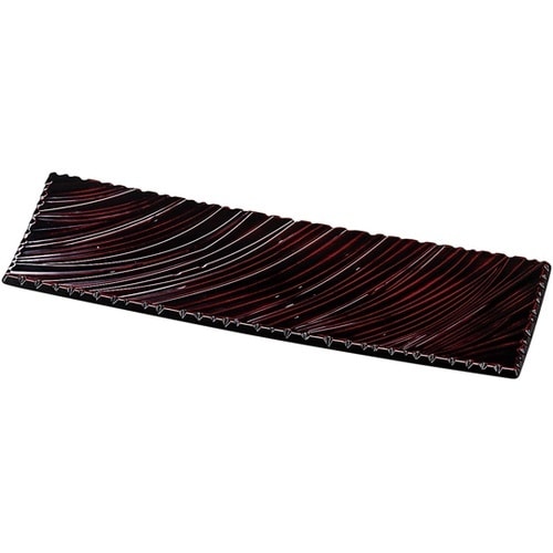 34cm しのぎ波彫皿 曙塗 51060