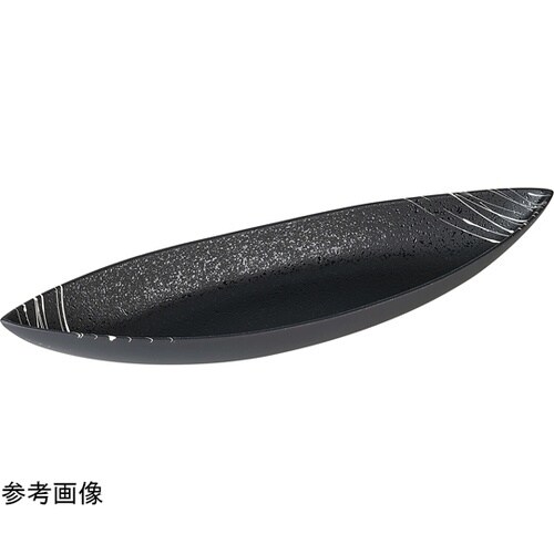 尺2 くま笹盛器 黒タタキ白乱糸 500