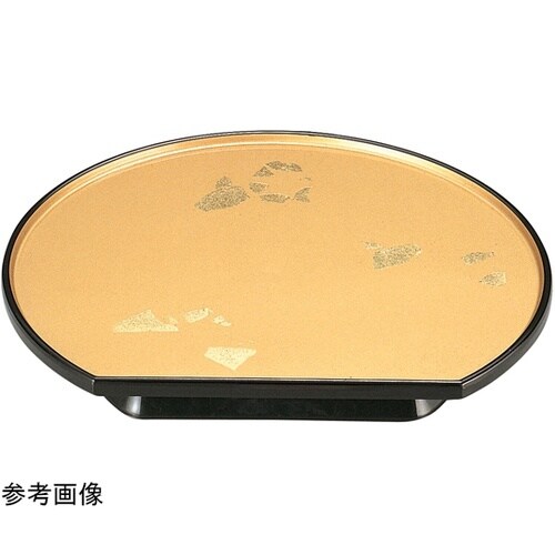 7寸 半月高台皿 金箔オトシ 51132