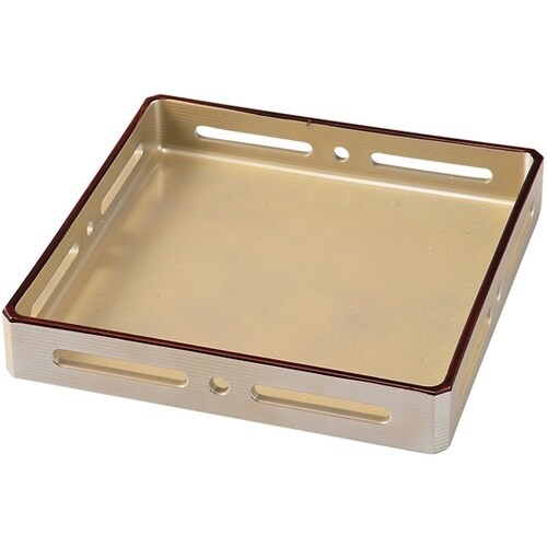 6寸 角すかし盛器 パールシルバー天べっ