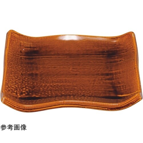 6寸 角四方皿 漆調春慶 9298812