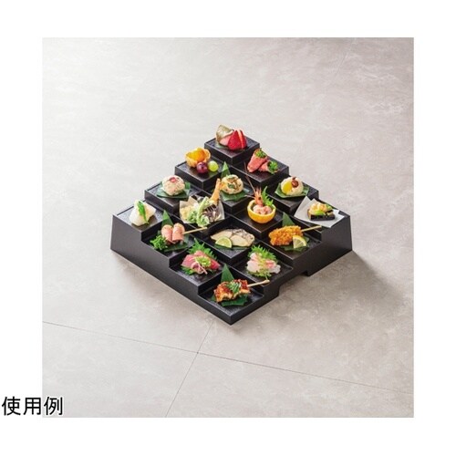 十六面体松花堂 黒乾漆SLタタキ 513
