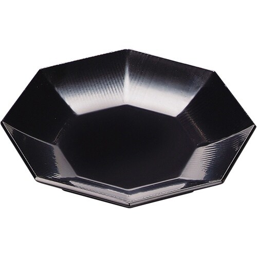 木製 7.2寸 八角カンナ目盛器 黒漆塗