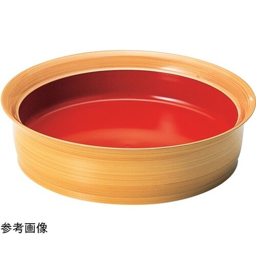 8寸 羽反深鉢 白木内朱 4515097