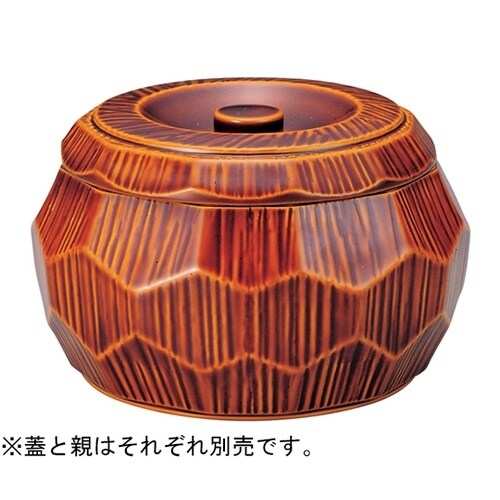 はつり亀甲丼 本漆調春慶塗(内黒)親 4