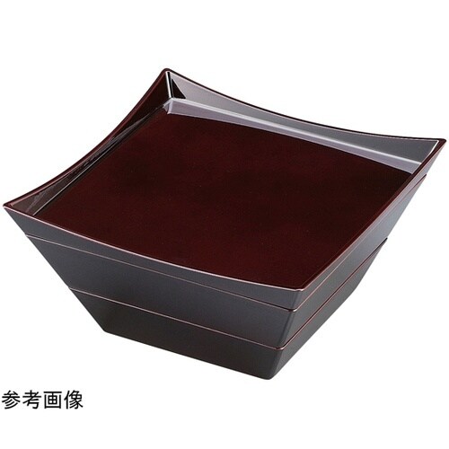 8寸 角山路ダイヤ前菜盆 溜SH塗裏溜
