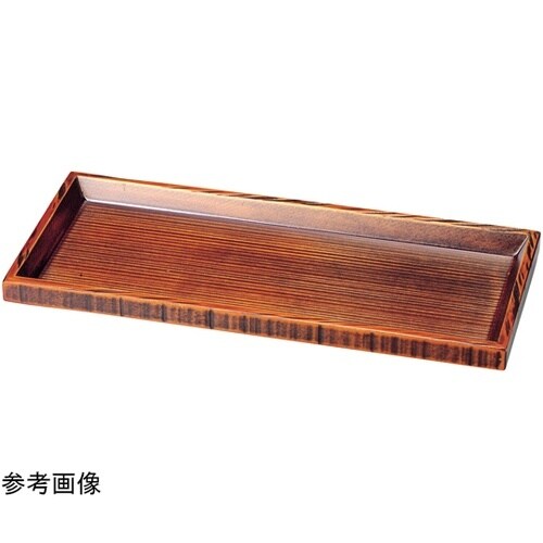 木製23cm 荒彫長角カスタ盆栃塗 85