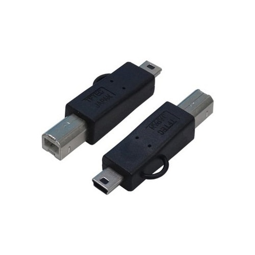 変換プラグ USB B(オス)→mini