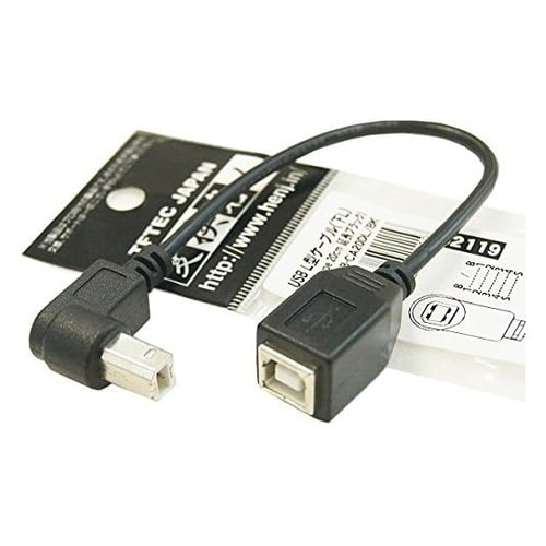 USB BtypeL型ケーブル延長20c
