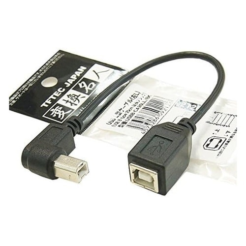 USB BtypeL型ケーブル延長20c