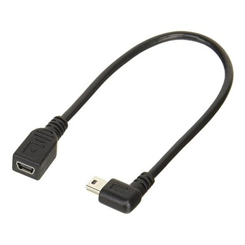 USBmini L型ケーブル 延長20c