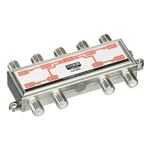 アンテナ 1:8分配器(VHF・UHF・