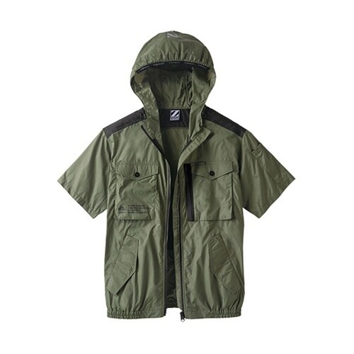 空調服半袖ブルゾン カーキ EL 742