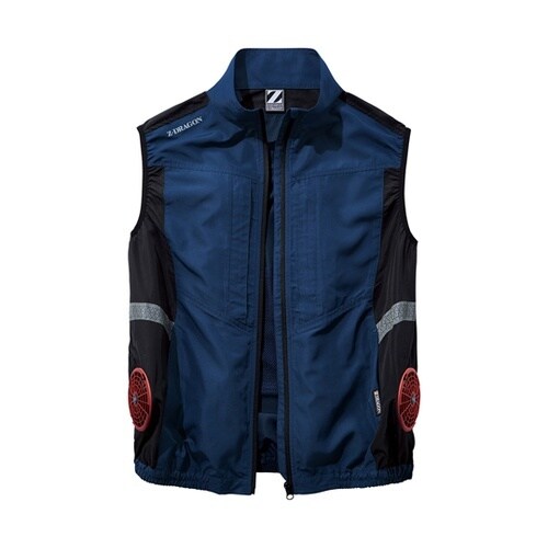 空調服半袖ブルゾン ネービー 5L 74