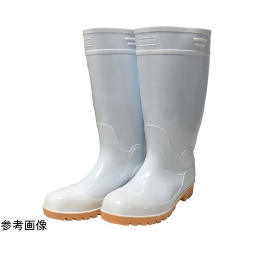 安全長靴 白 (PVC製)鋼鉄先芯・踏み