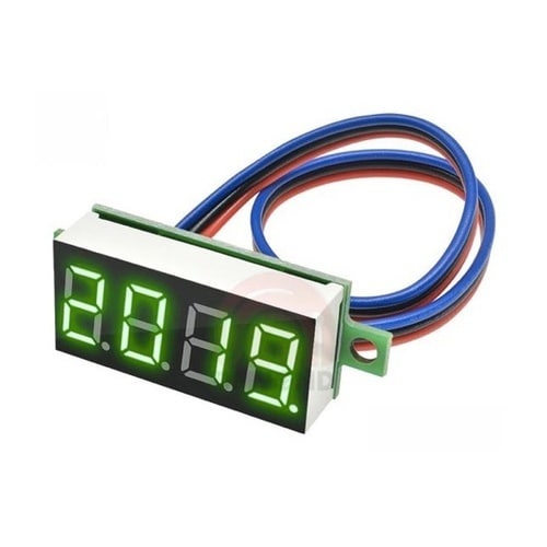 LEDデジタル電圧計 グリーン DCV4