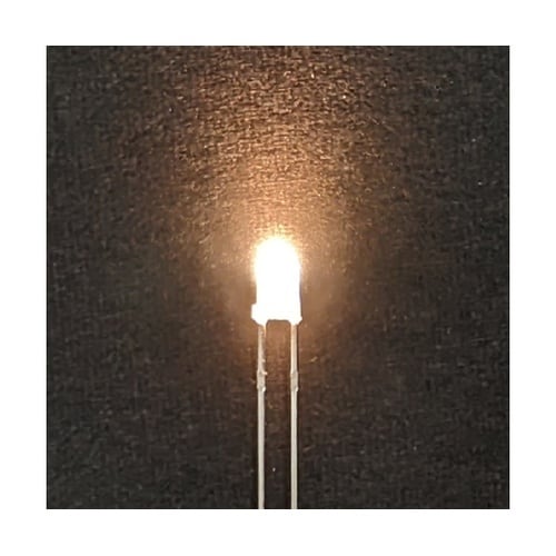 高輝度LED 電球色 3mm 1袋(6個