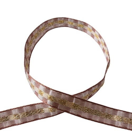 クリスタルチェックリボン 10mm×15