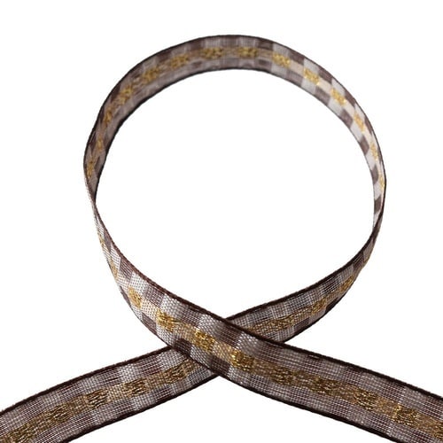 クリスタルチェックリボン 10mm×15