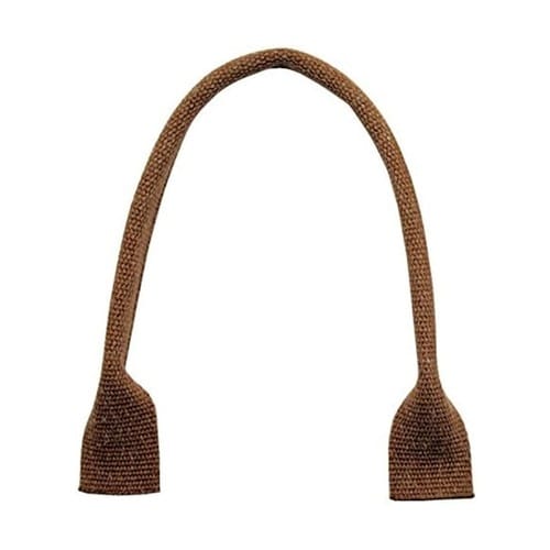 リネン混マーブル織ハンドル 30cm 茶