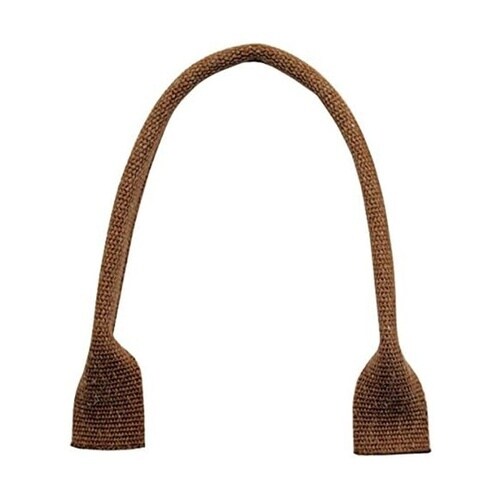 リネン混マーブル織ハンドル 40cm 茶