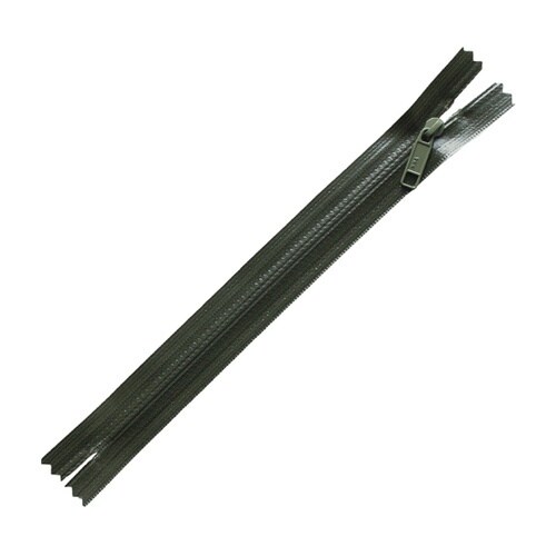 止水ファスナー 20cm カーキ 3本入