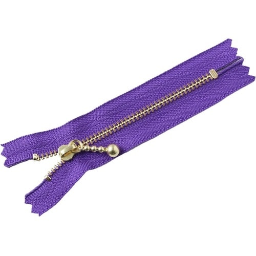 玉付ファスナー 金具・ゴールド 10cm